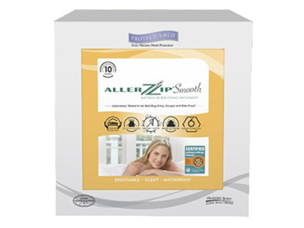 protect-a-bed allerzip smooth encased mattress protector